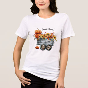 Triblenda Calabaza cosecha camiseta de la caída del vagón