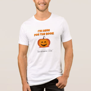 Triblenda Camiseta 3-D de Halloween "Here for the Boos"
