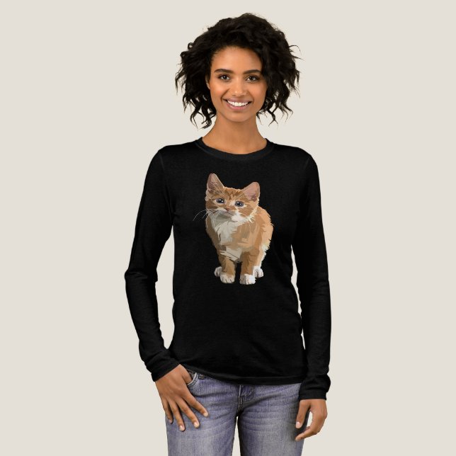 Triblenda camiseta abstracta de gatito (Anverso Completo)