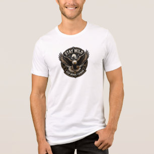 Triblenda Camiseta águila Stay Wild Keep Moving Forward