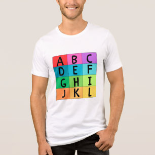 Triblenda Camiseta ALFABÉTICA CARTA