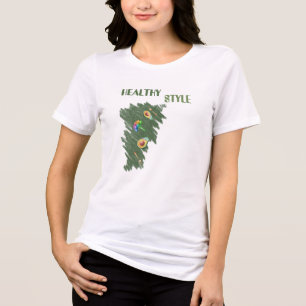 Triblenda Camiseta alimenticia saludable con inscripciones g