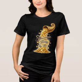 Triblenda Camiseta Artística 'Abundancia Dorada Fluye Hacia 
