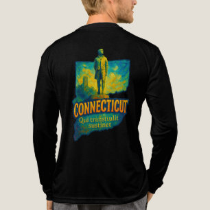 Triblenda Camiseta artística del estado de Connecticut - pin