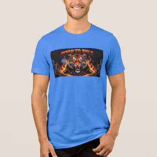 Triblenda Camiseta Azul Born To Rule 🔥 Gráfica Audaz para H