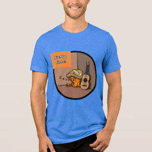 Triblenda Camiseta azul de hombre Frijole Frog Siesta