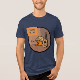 Triblenda Camiseta azul marino para hombre Frijole Frog Sies