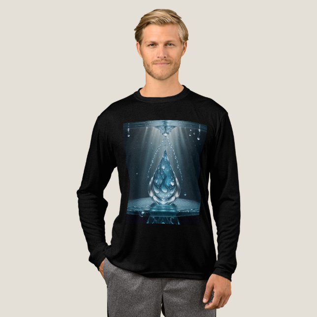 Triblenda Camiseta básica tri-mezcla para hombre (Anverso Completo)