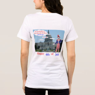 Triblenda camiseta bella de mujer.  Feliz 4 de julio.  tío s