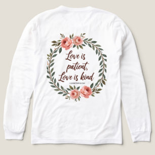 Triblenda Camiseta Bíblica "El Amor Es Paciente, El Amor Es