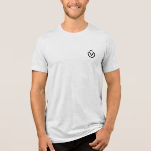 Triblenda Camiseta blanca con logotipo de monograma – Elegan