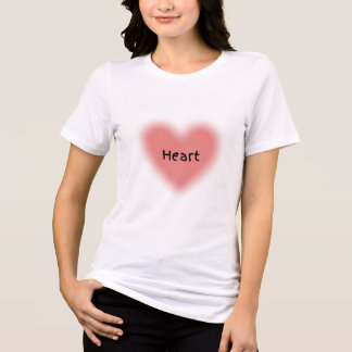 Triblenda Camiseta blanca de manga corta con diseño de coraz