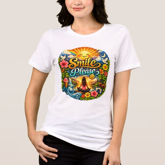 Triblenda Camiseta Blanca de Mujer (Anverso)