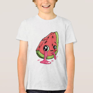 Triblenda Camiseta Blanca Gráfica de Rebanada de Fruta Adora