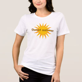 Triblenda Camiseta blanca gráfica de sol dulce verano