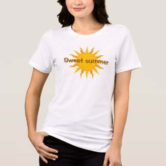 Triblenda Camiseta blanca gráfica de sol dulce verano