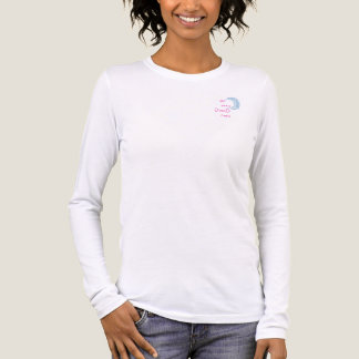 Triblenda Camiseta blanca minimalista de manga larga con cue