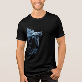 Triblenda Camiseta Blue Smoke Wolf T-Shirt | Gráfica de Lobo