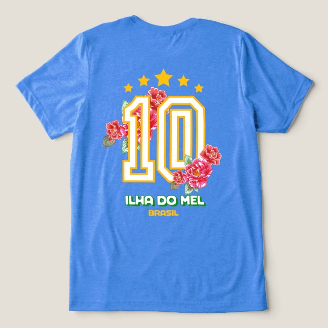 Triblenda Camiseta Brasil , Ilha do mel Brasil Tshirt, flora (Diseño Reverso )
