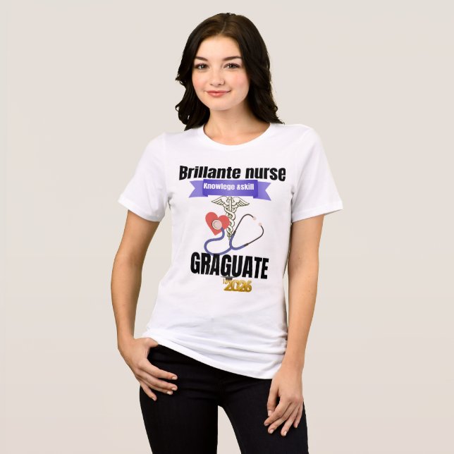 Triblenda Camiseta Brillante Enfermera Graduada 2026 – Conoc (Anverso Completo)