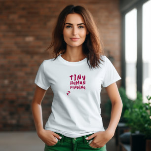 Triblenda Camiseta burdeos de huella dactilar de embarazo di