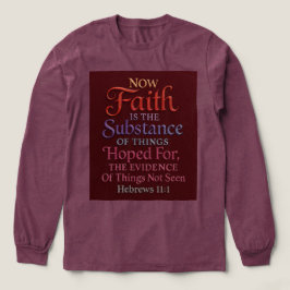 Triblenda Camiseta Burgundy Hebreos Cita De Fe Mujer