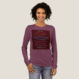 Triblenda Camiseta Burgundy Hebreos Cita De Fe Mujer