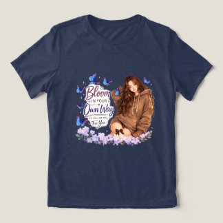 Triblenda Camiseta Butterfly Girl Florece a Tu Manera