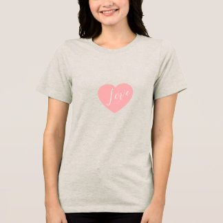 Triblenda Camiseta casual con estampado de corazón blanco pa