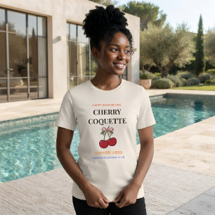Triblenda Camiseta Cherry Coquette – Camiseta Dulce Verano T