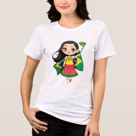 Triblenda Camiseta chibi Estampado divertido Moda casual Art