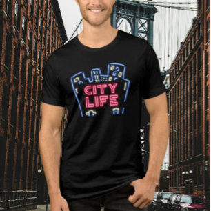 Triblenda Camiseta City Life Neon Nights – Resplandor Urbano