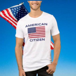 Triblenda Camiseta Ciudadano Americano Bandera EEUU
