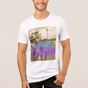Triblenda Camiseta clásica con grabado retro de fútbol ameri