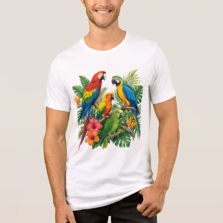 Triblenda Camiseta Colorida Paraíso Jungla Loro Tropical