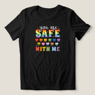 Triblenda Camiseta Comfort Colors You Are Safe With Me, Fr L