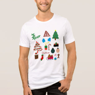 Triblenda Camiseta con dibujos navideños