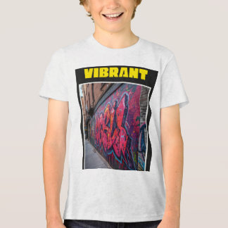 Triblenda Camiseta con diseño de grafiti vibrante