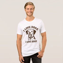 Triblenda Camiseta con el lema 'Me Encantan los Perros – Dec