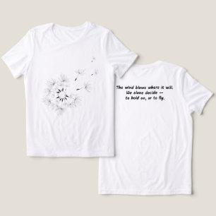 Triblenda Camiseta con estampado atrás de cita del viento de