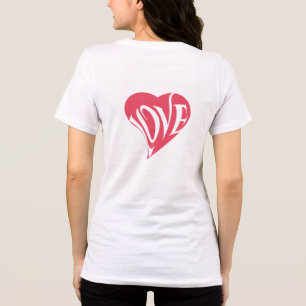 Triblenda Camiseta con estampado de amor en la espalda – Min