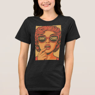 Triblenda Camiseta con gafas de sol de mujer retro descarada