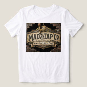 Triblenda Camiseta con logo de MadTapCo   Letrero de cervece