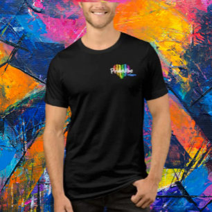 Triblenda Camiseta con logotipo de PrideVibe: parte delanter
