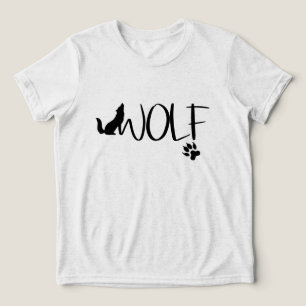 Triblenda Camiseta con logotipo gráfico Wolf Text
