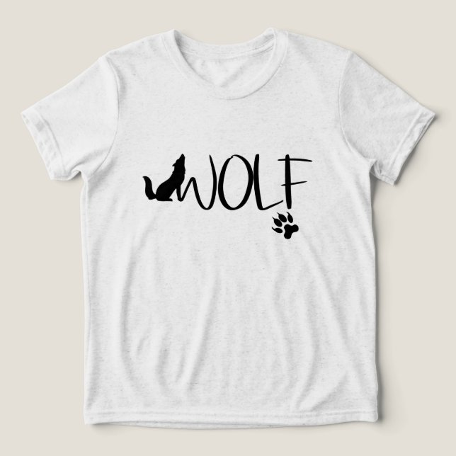 Triblenda Camiseta con logotipo gráfico Wolf Text (Diseño delantero )