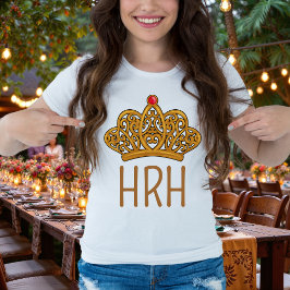 Triblenda Camiseta con monograma de corona de reina