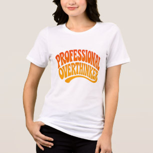 Triblenda Camiseta con tipografía retro divertida de pensado