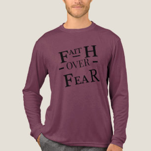 Triblenda Camiseta Cristiana Fe Sobre Miedo