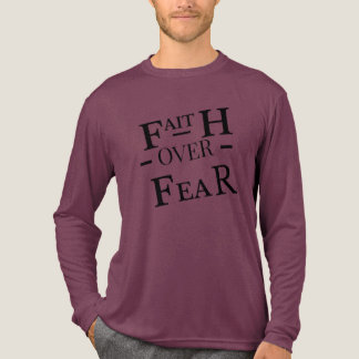Triblenda Camiseta Cristiana Fe Sobre Miedo